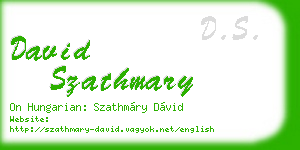 david szathmary business card