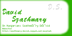 david szathmary business card